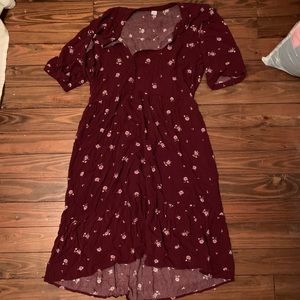 Short sleeve long dress!